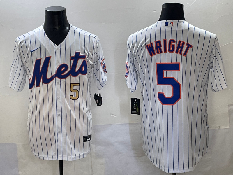 Men 2025 New York Mets #5 Wright white MLB Nike jersey style 19